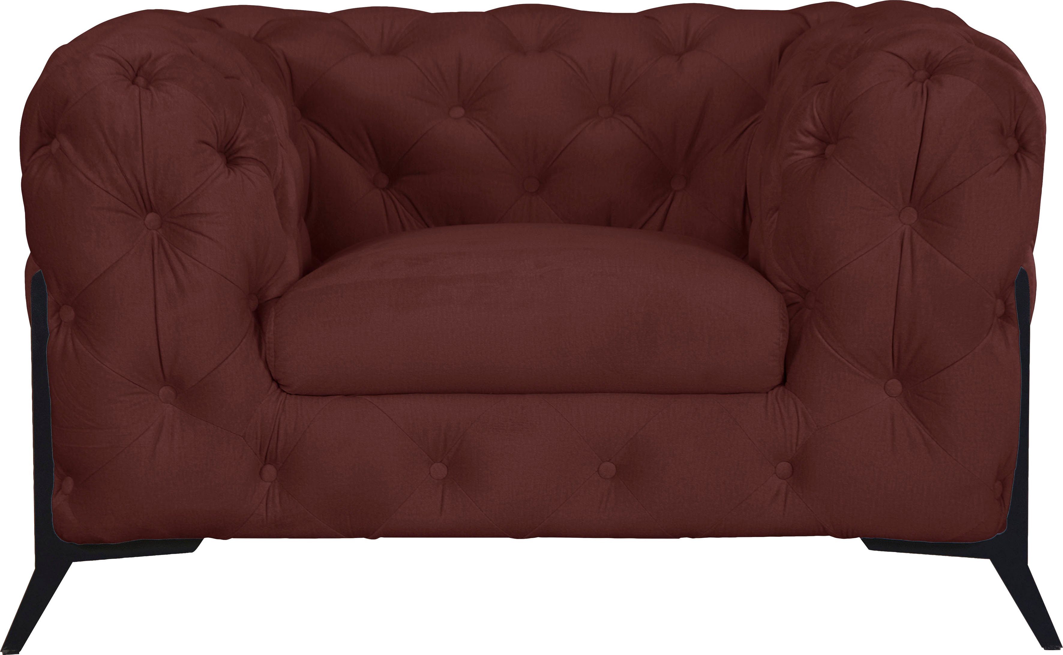 Leonique Кресла Chesterfield Amaury Кресла, aufwändige Knopfheftung, moderne Chesterfield Optik, Fußfarbe wählbar