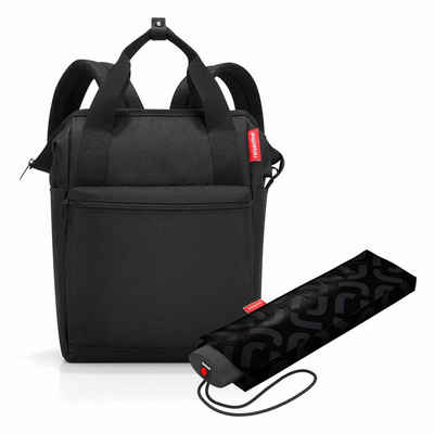 REISENTHEL® Reisetasche allrounder R Set Black (Set, 2-tlg), mit umbrella pocket mini