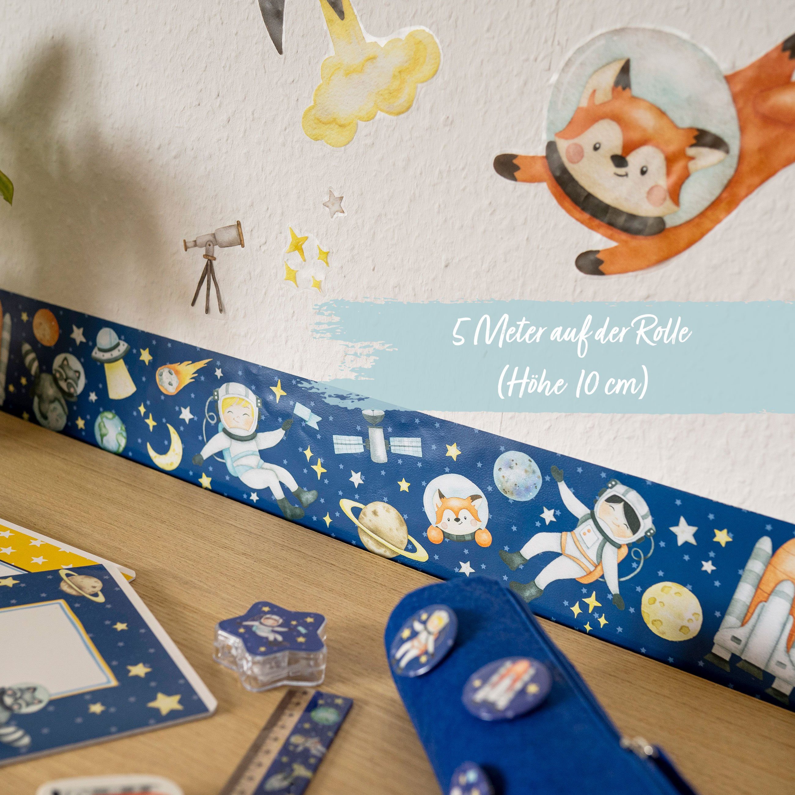 PAPIERDRACHEN Bordüre Papierdrachen Kinderbordüre, Bordüre für das Kinderzimmer – Bild 5 von 5