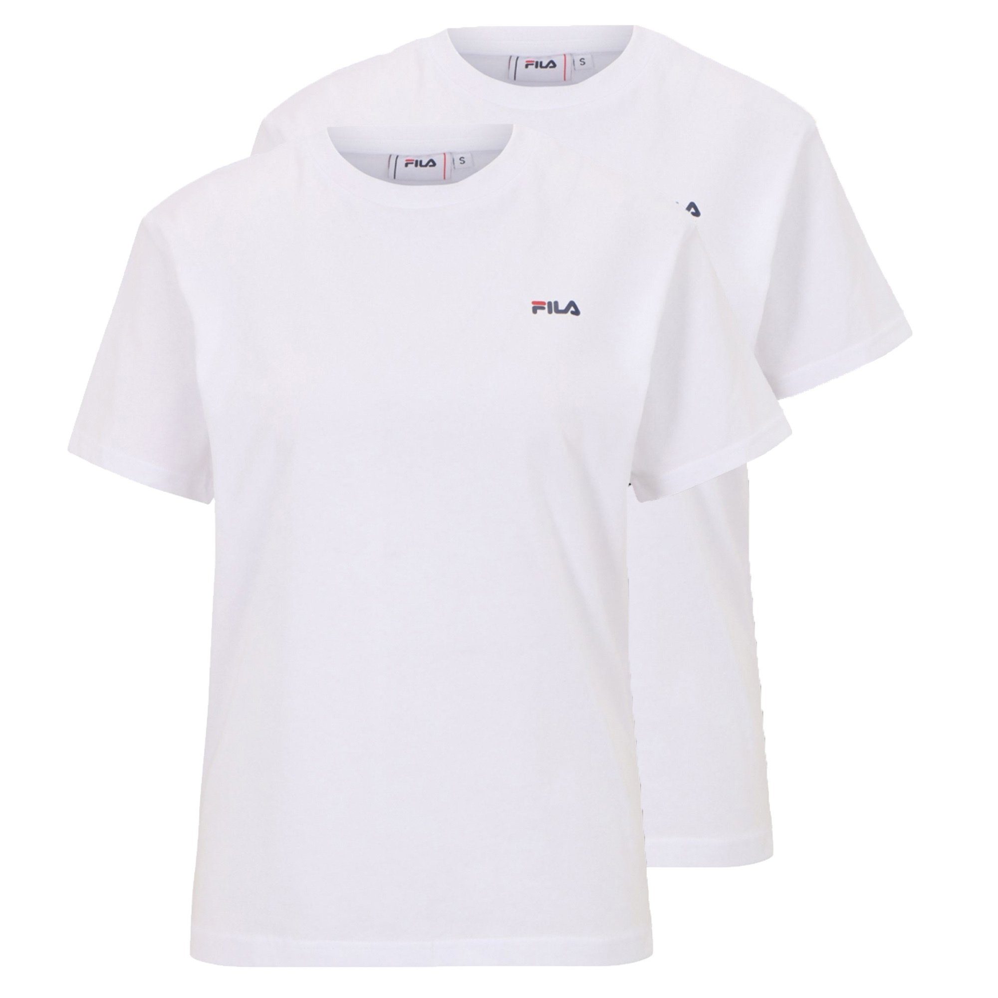 Weiß T-Shirt, Damen pack T-Shirt Pack - Fila BARI 2er tee double