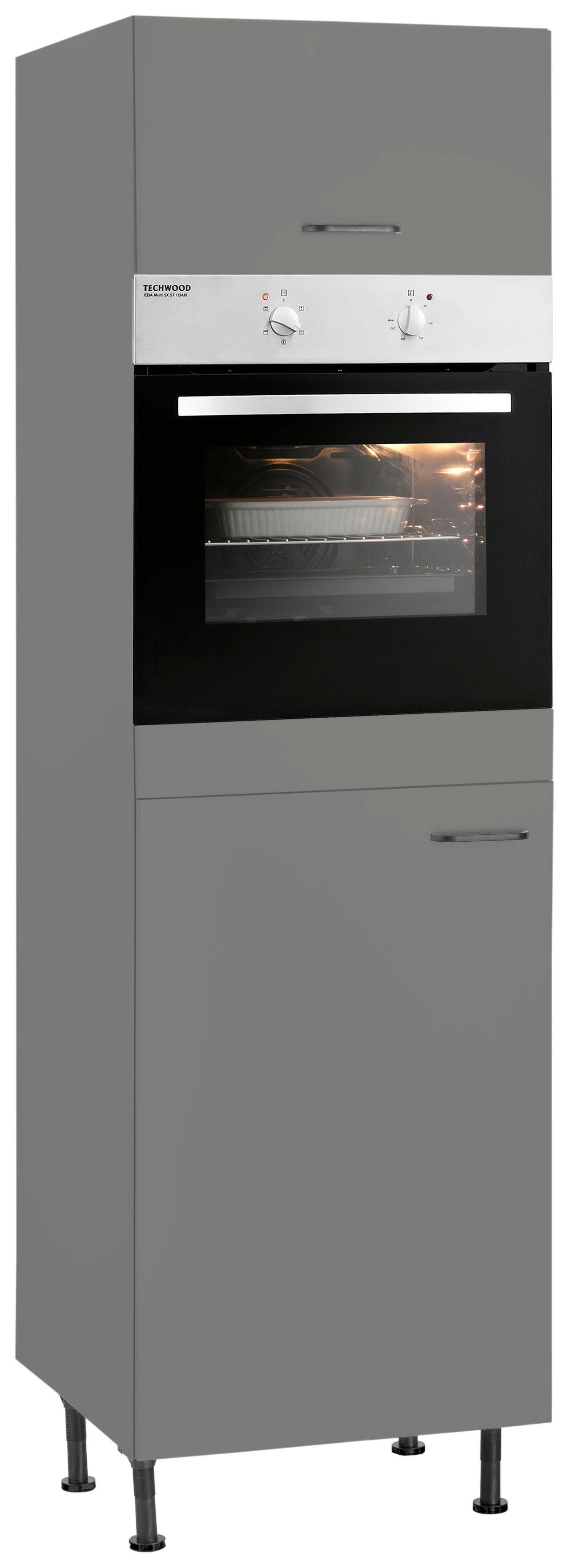 OPTIFIT Backofenumbauschrank Elga mit Soft-Close-Funktion, höhenverstellbaren Füßen, Breite 60 cm