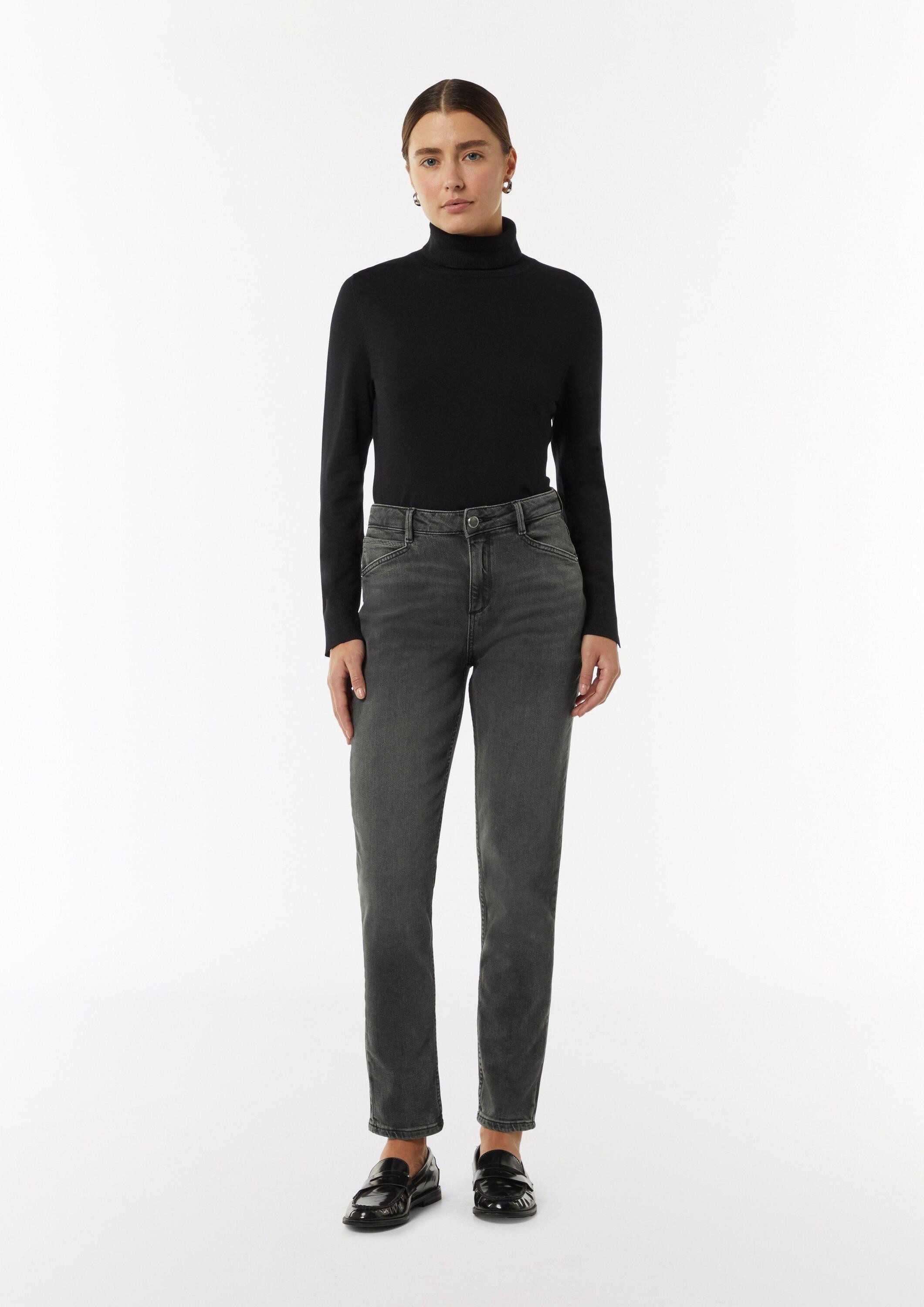 comma Slim-fit-Jeans Джинсы-Hose Джинсы-Hose mit Schmuckdetails