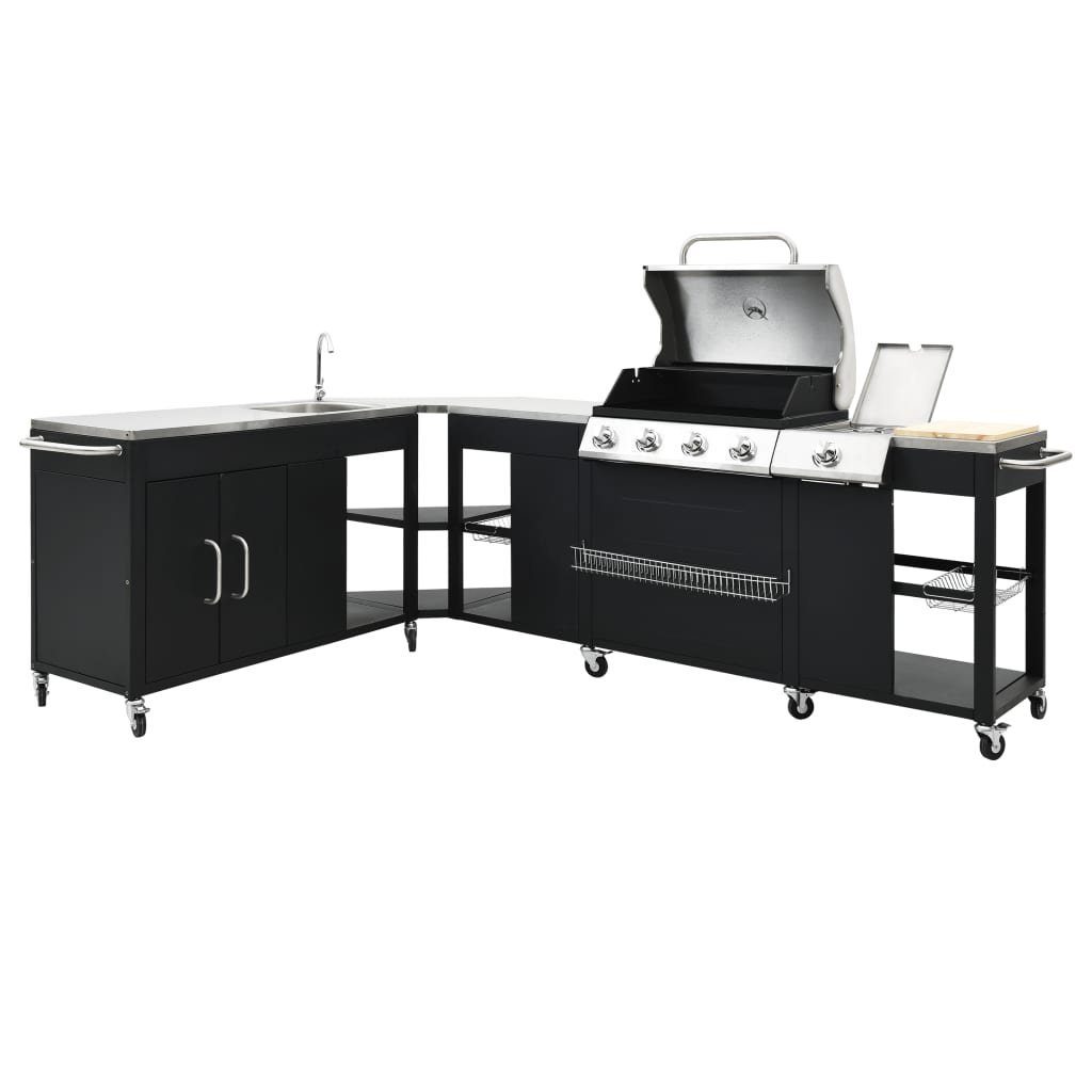 vidaXL Holzkohlegrill G-Grill KIT 4 1 HOEK DE MODEL