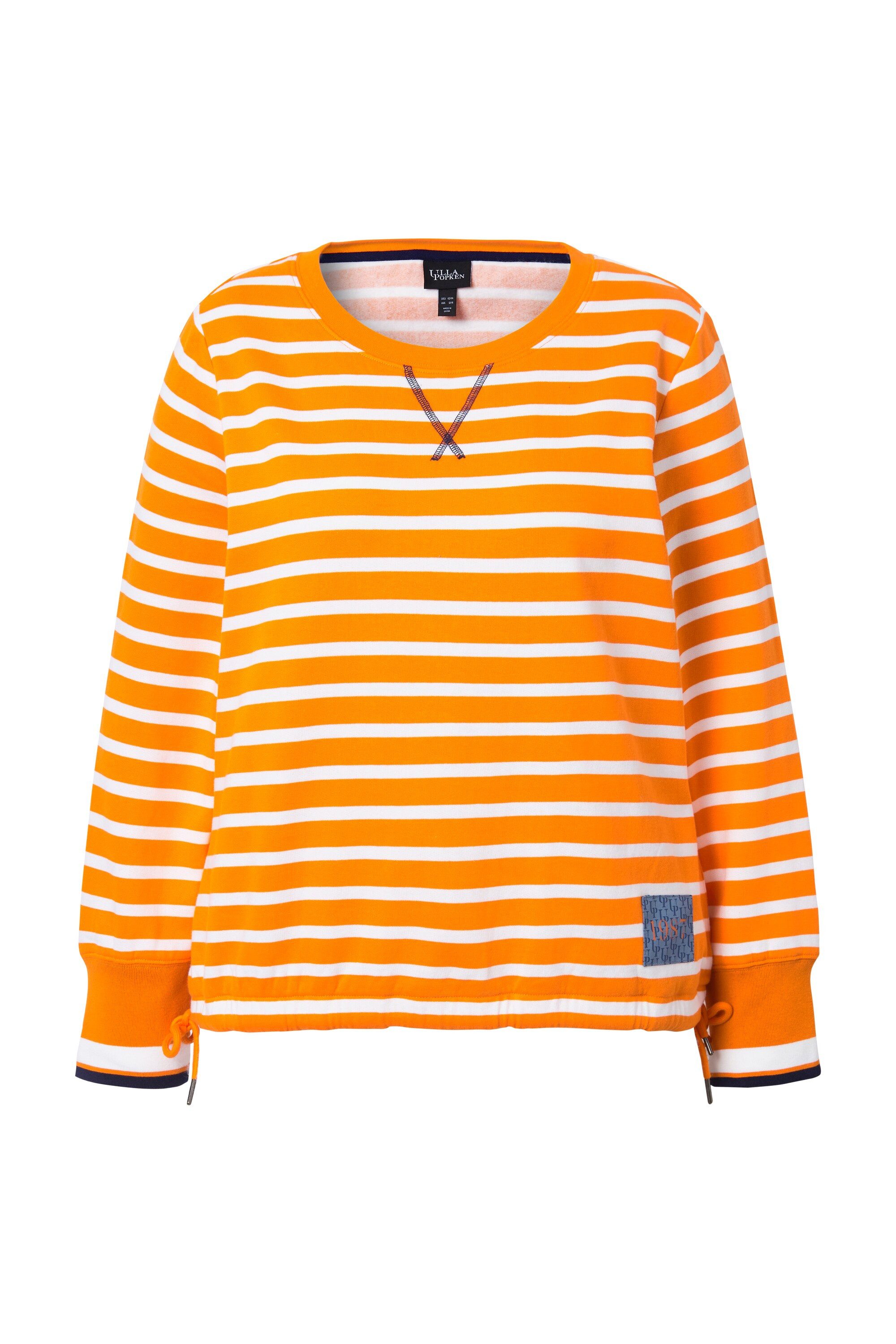 Ulla Popken Sweatshirt Sweatshirt Ringel Tunnelzug günstig online kaufen