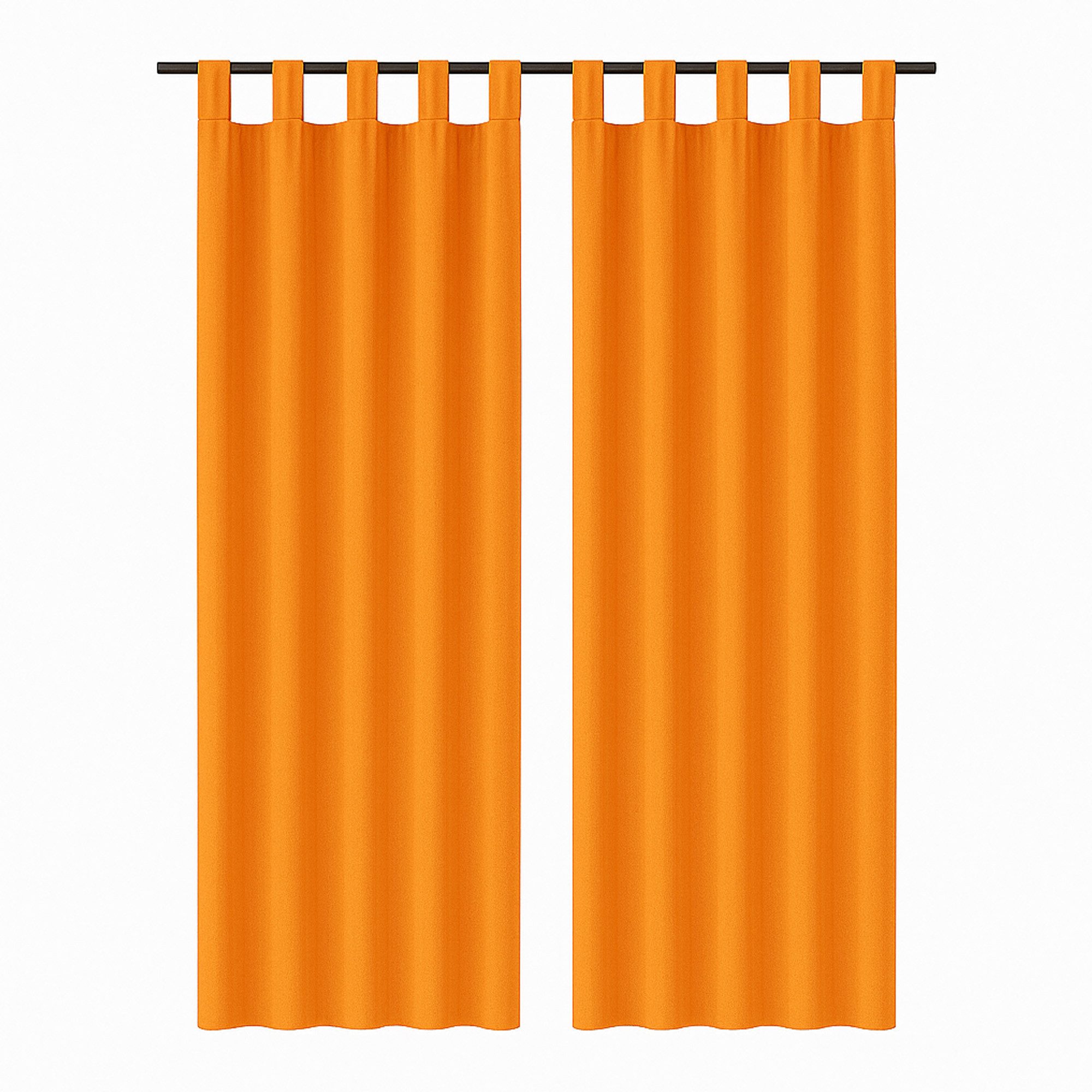 Bestlivings Gardine "Ellen" mit Schlaufen (2 St), Schlaufe, blickdicht, Polyester, einfarbig, modern, waschbar bei 30°C