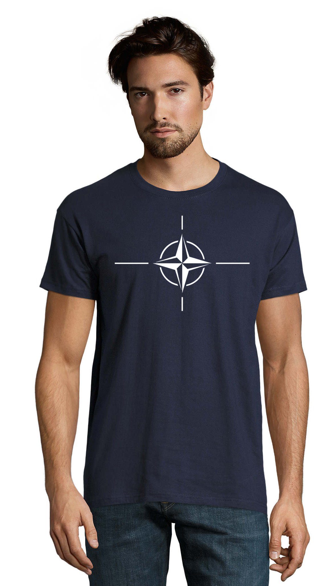 T-Shirt Herren Nato Bündnis USA Army Ukraina Peace Print