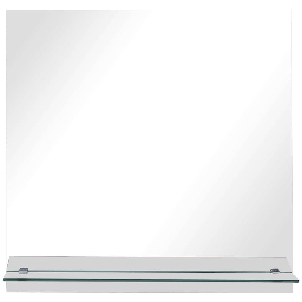 furnicato Wandspiegel Moderner mit Regal 30x30 cm aus gehärtetem Glas (1-St), Badezimmerspiegel mit Ablagefläche für Bad, Flur oder Schlafzimmer
