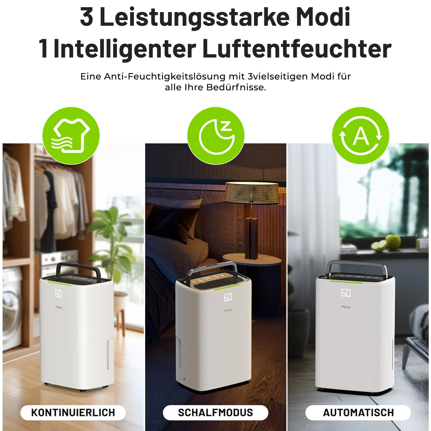 oyajia Luftentfeuchter Luftentfeuchter 12-25L mit WLAN günstig online kaufen