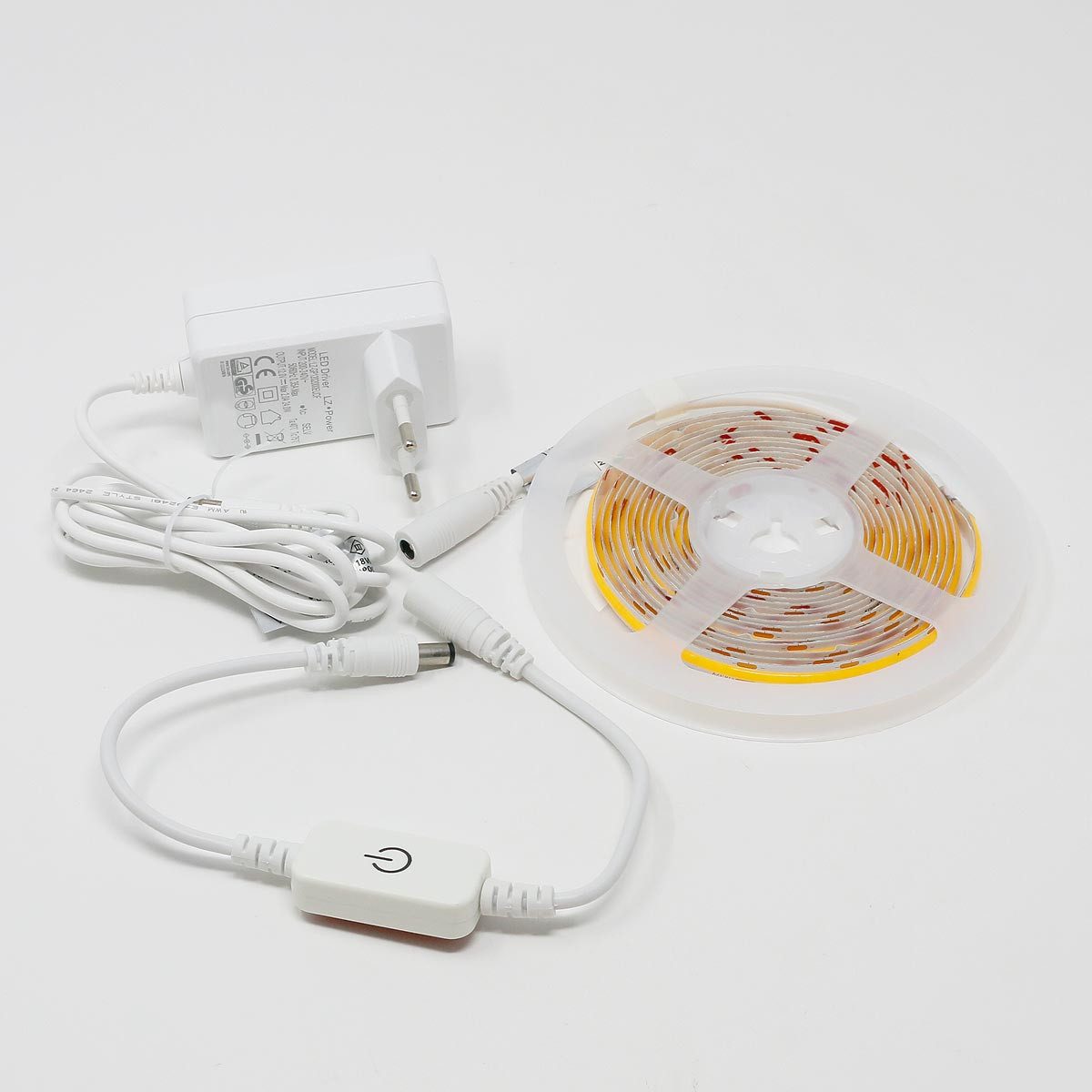 Kanlux LED-Leuchtmittel 3m COB LED Stripe Set mit Dimmer & Netzteil, warmw, warmweiß