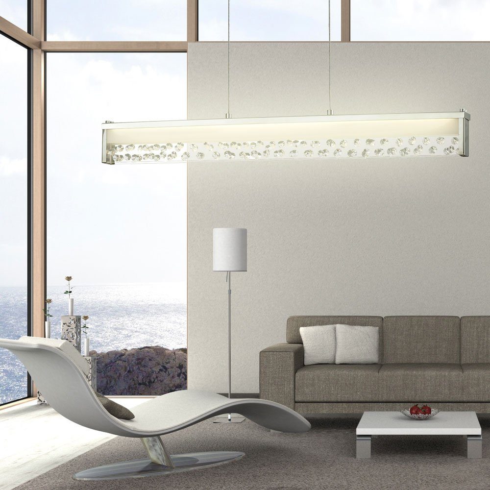 etc-shop LED Warmweiß, Pendelleuchte, Höhenverstellbar verbaut, Pendelleuchte LED-Leuchtmittel Hängeleuchte fest Wohnzimmer