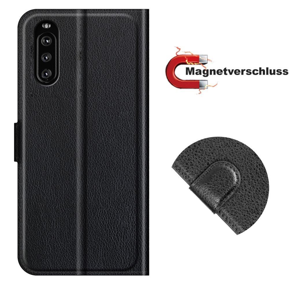 betterfon Handyhülle Handytasche für Sony Xperia Klapphülle Flip Case, 3 Kartenfächer, Magnetverschluss & Standfunktion im Lederlook