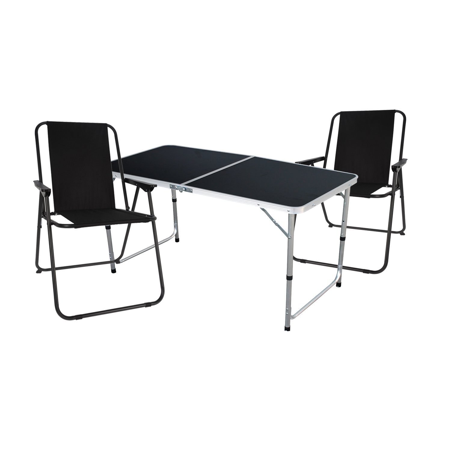 Essgruppe 3-tlg Campingmöbel Campingstuhl Campingtisch klappbar L120xB60xH70cm