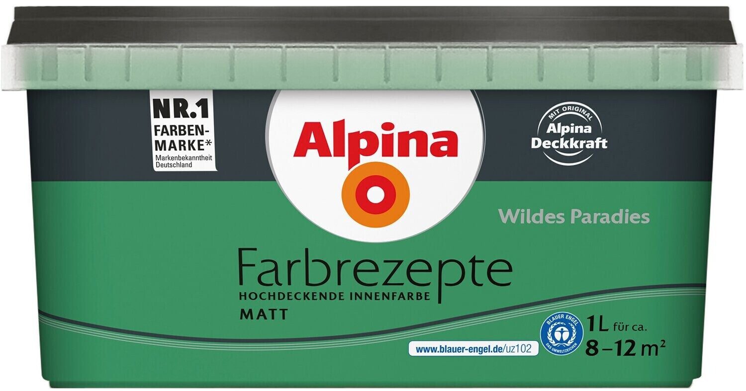 Alpina Wandfarbe Farbrezepte Wandfarbe 1 Liter hochdeckend Farbwahl Matt Alpina – Bild 2 von 4