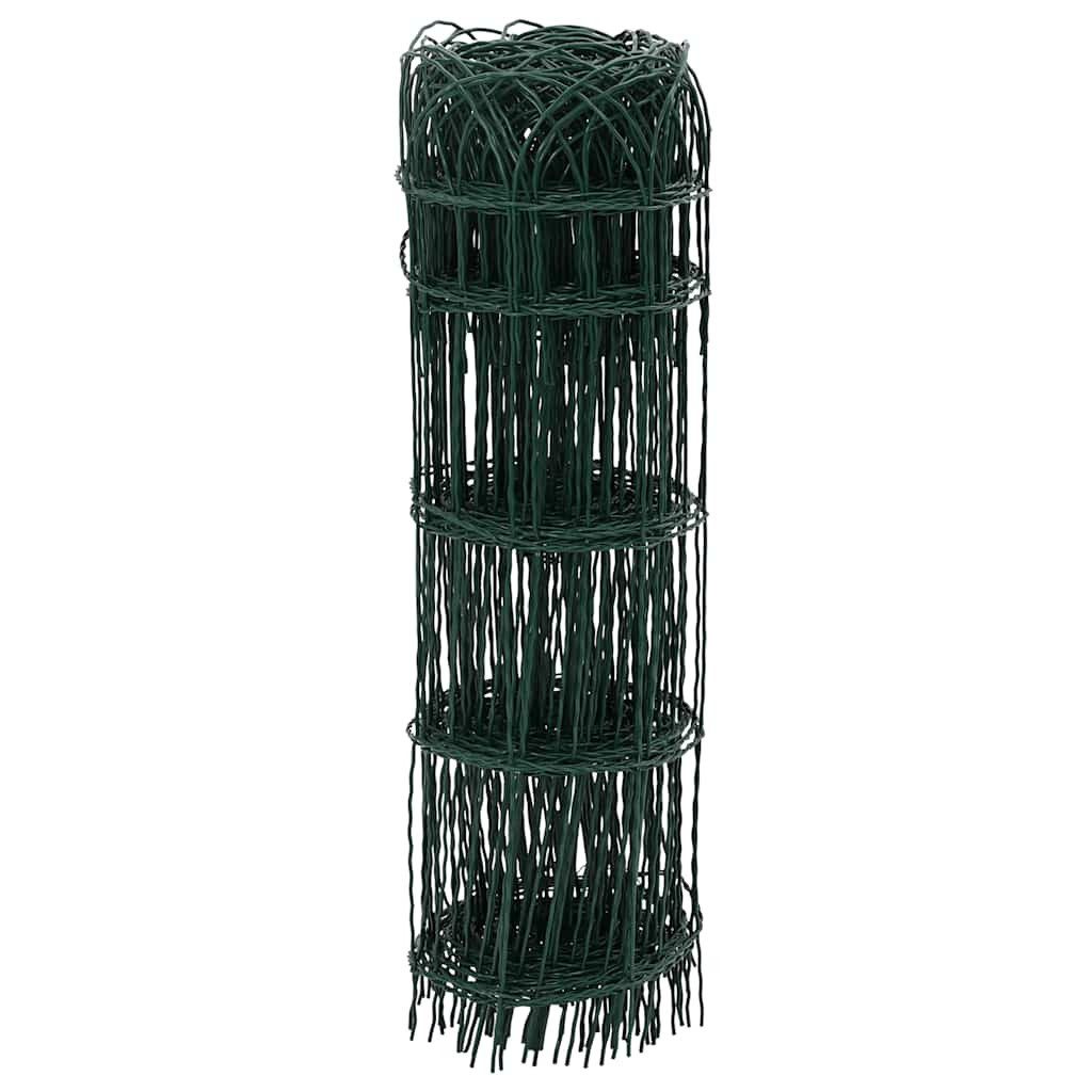 vidaXL Beetumrandung Beetzaun Pulverbeschichtetes Eisen 10×0,65 m