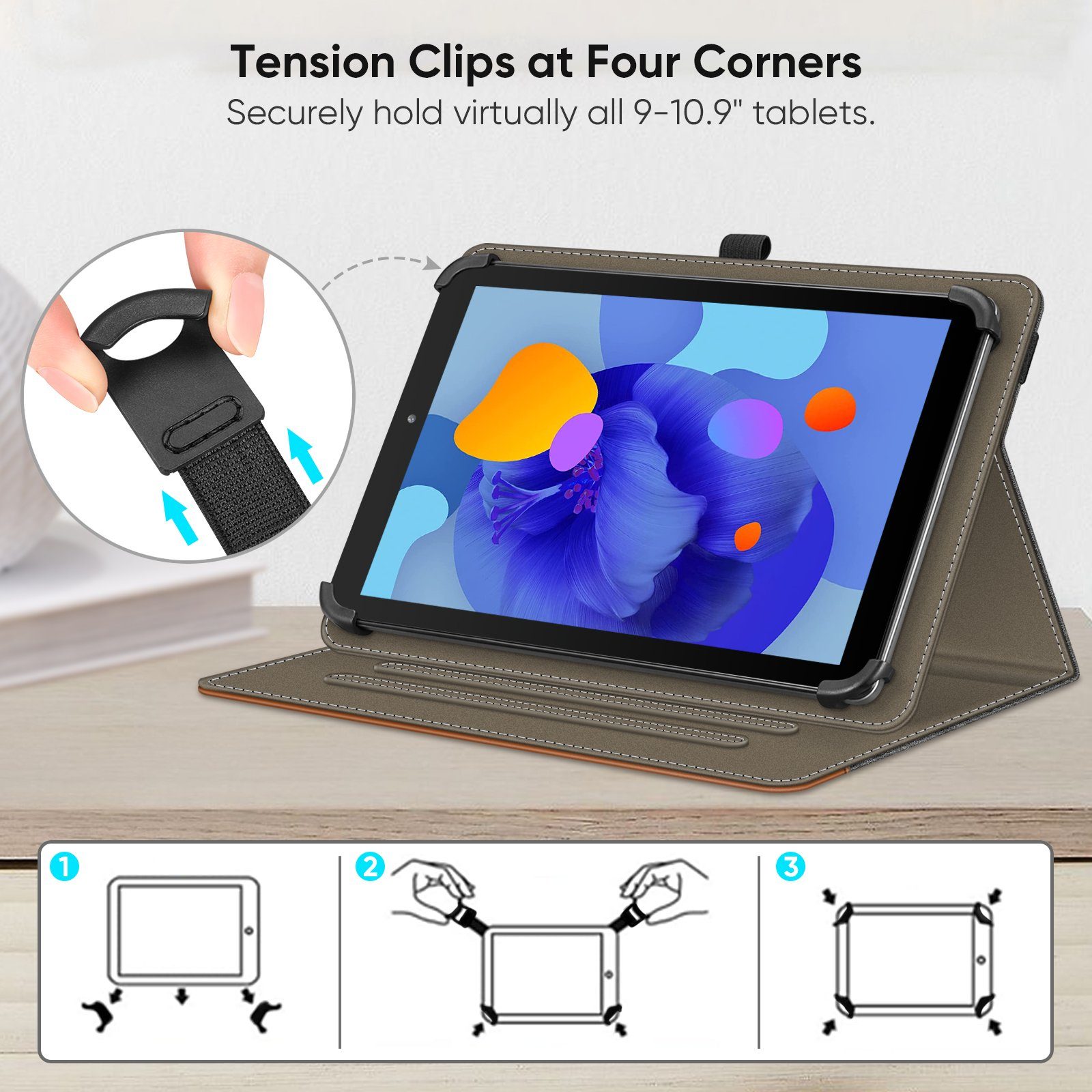 Fintie Tablet-Hülle Universal Hülle für Blackview Tab60 WiFi Tablet 10''/Tab 70/Tab 80 10" – Bild 5 von 5