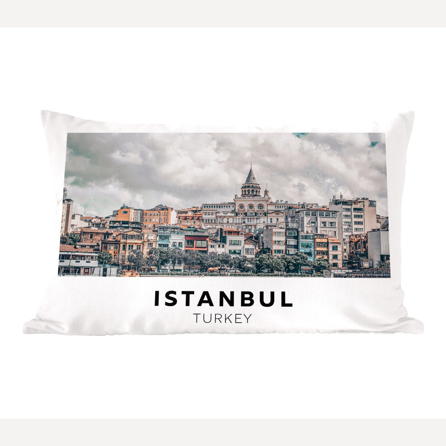Dekokissen Türkei Füllung, Istanbul Schlafzimmer Wohzimmer mit Architektur, - MuchoWow Dekoration, Zierkissen, - Dekokissen