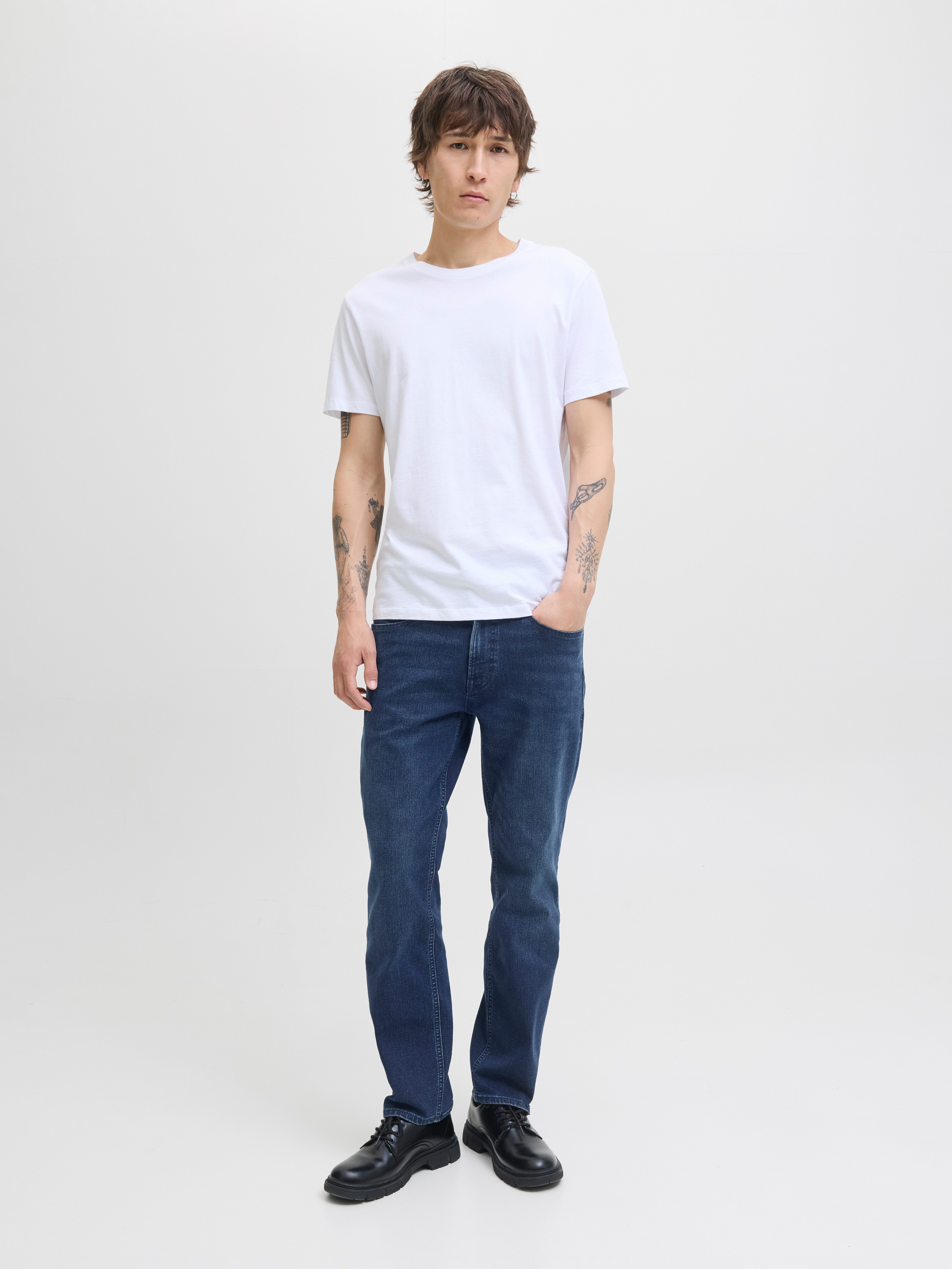 Jack & Jones Straight-Jeans JJICLARK JJORIGINAL SQ 2 Baumwollmischung, straight fit