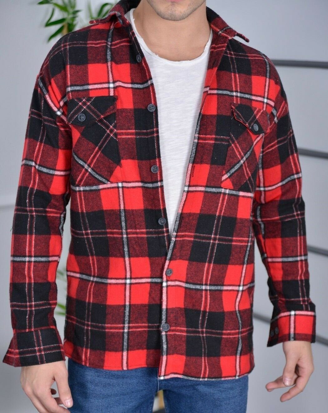 Megaman Jeans Flanellhemd H-260 Flanellhemd Kariert Hemd Holzfällerhemd Her günstig online kaufen