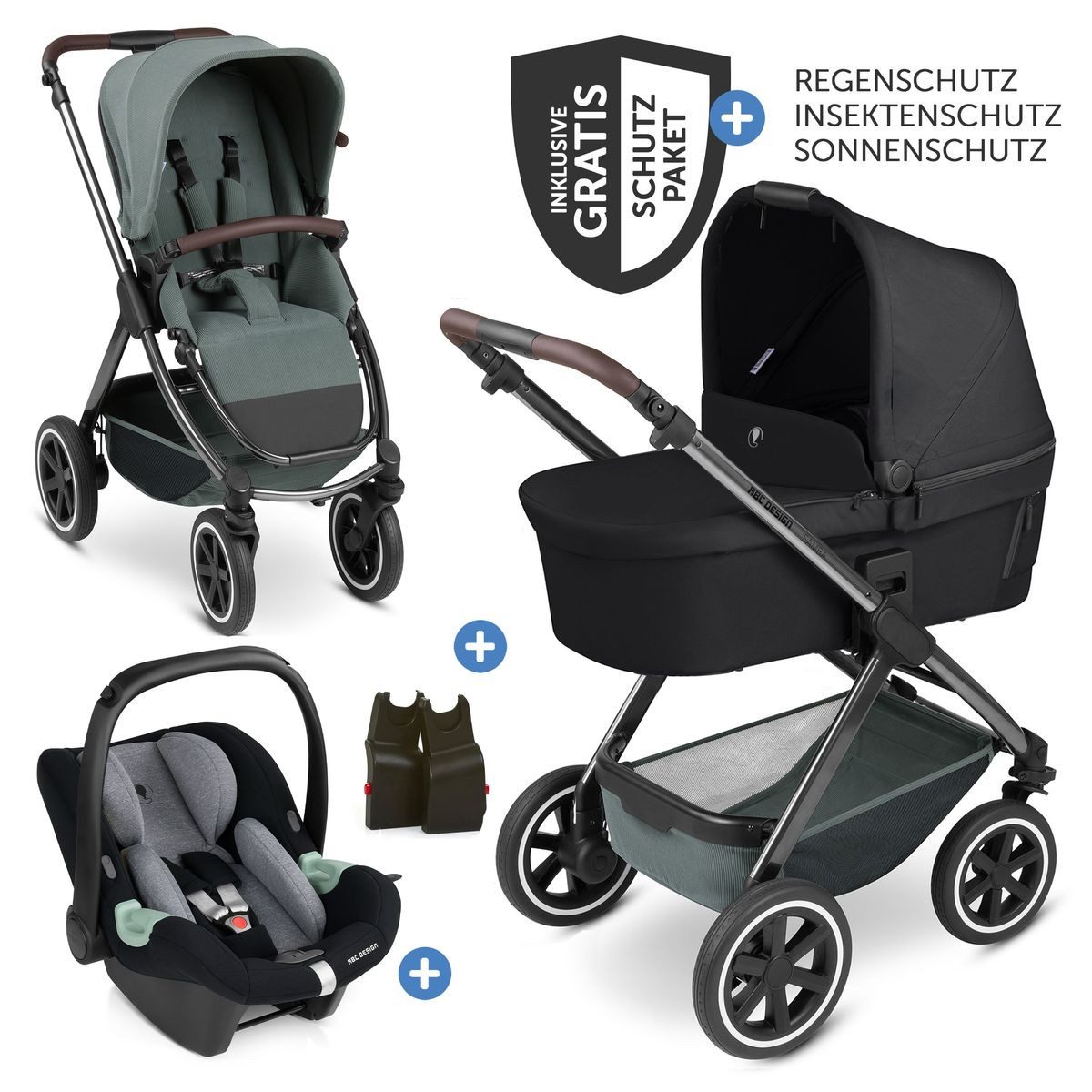 Kombi-Kinderwagen Samba - Aloe