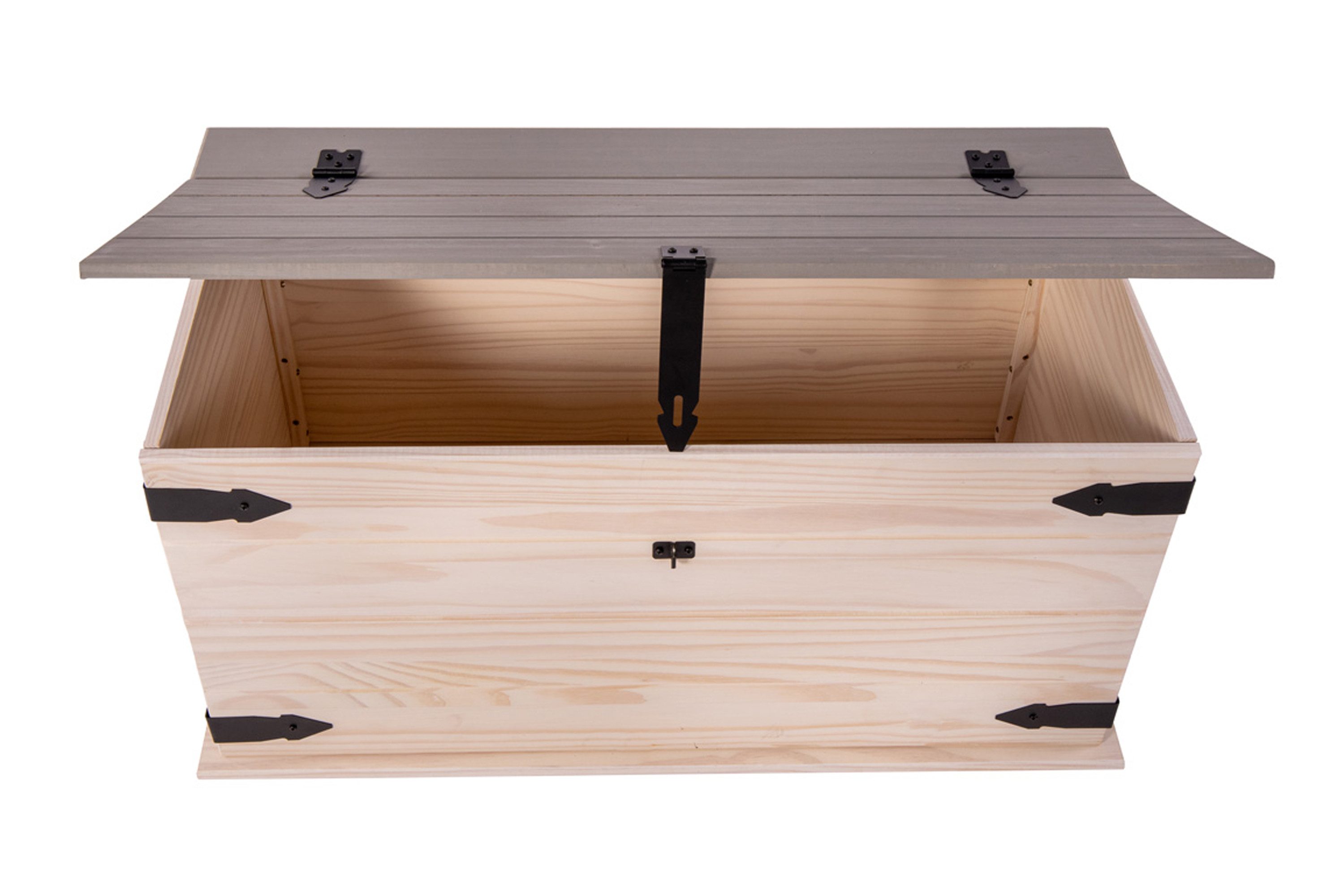 SAM® Truhentisch Garcia, Truhen-Couchtisch 91 x 50 x 47cm massiv Pinienholz