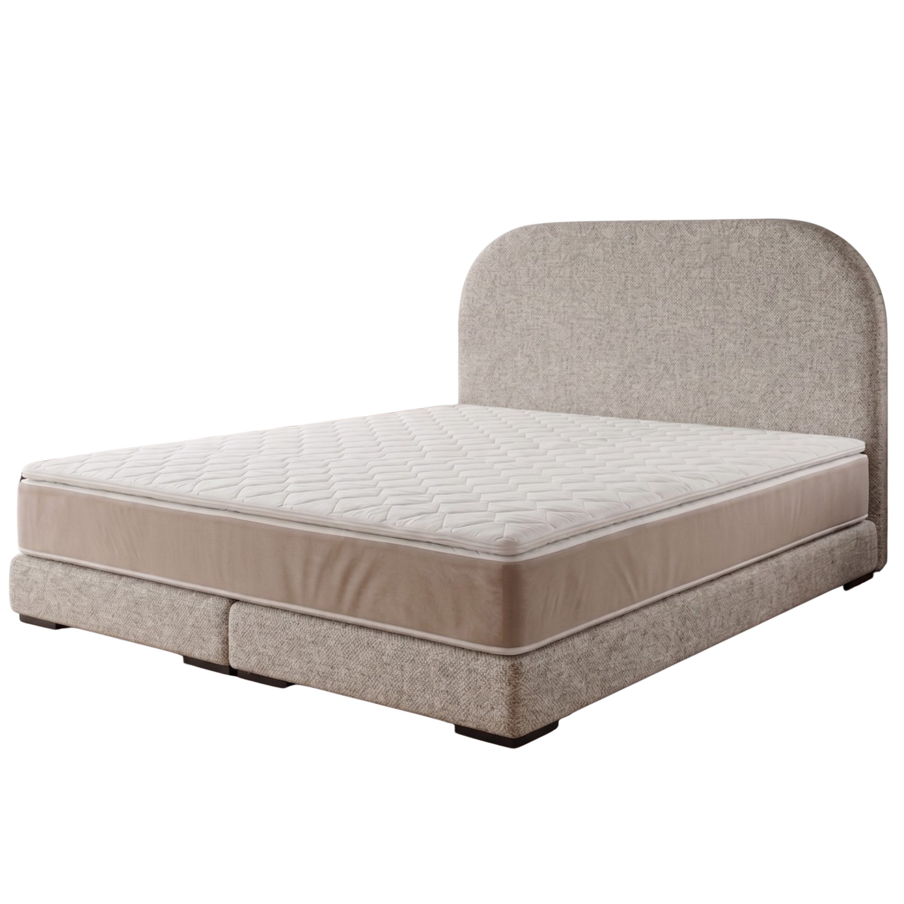 A&J MöbelLand GmbH Polsterbett LEON als Bettgestell mit Kopfteil (Länge: 209 cm, Höhe Kopfteil: 110 cm, 4 Kopfteil-Varianten, 7 Größen zur Auswahl, Modernes Design, TOP ANGEBOT!, Inklusive Bettgestell), Komplettgestell-Set