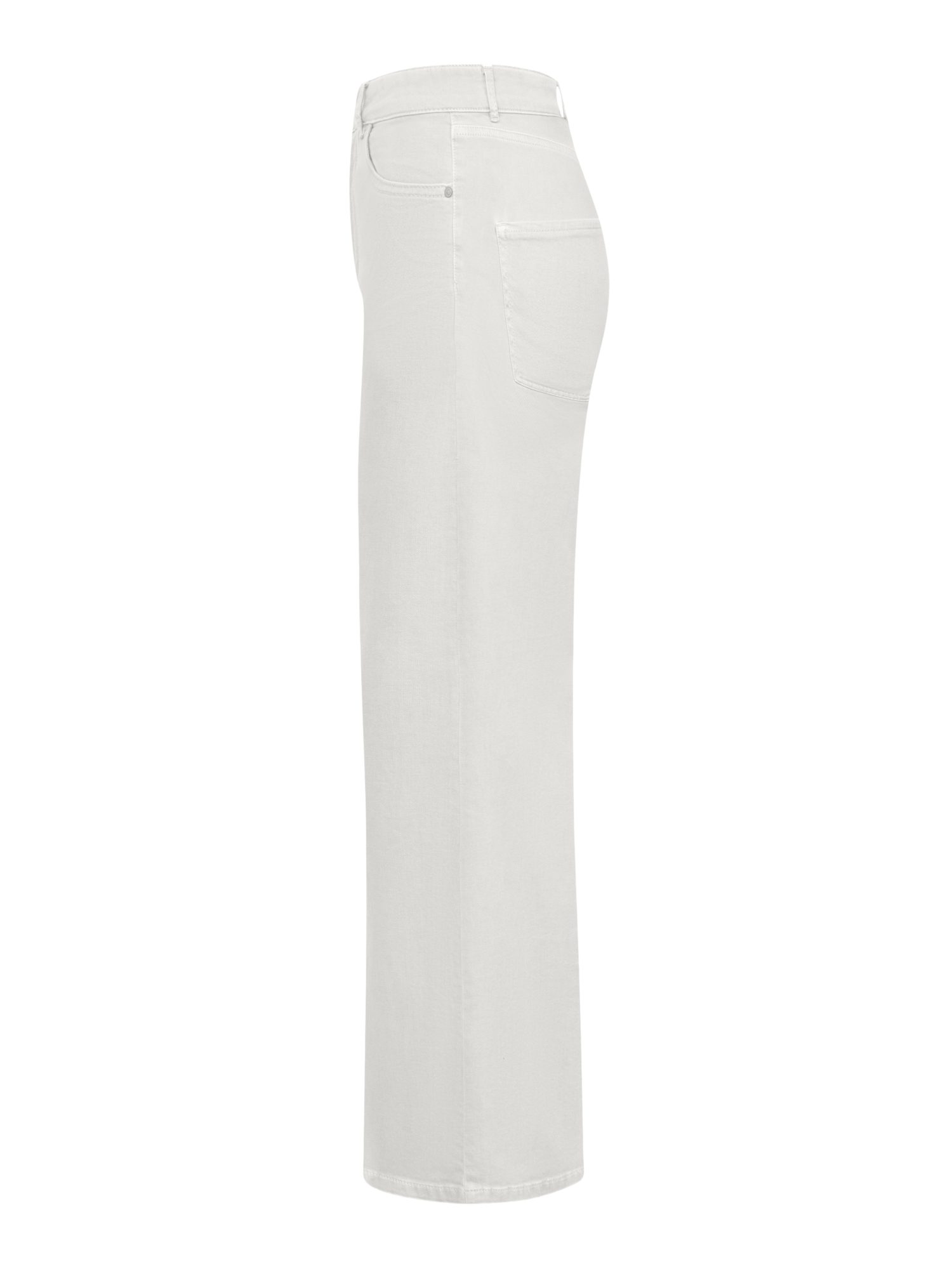 Raffaello Rossi Stoffhose weiß,Casual,Baumwolle,Unifarben,Wide Leg,Mittel