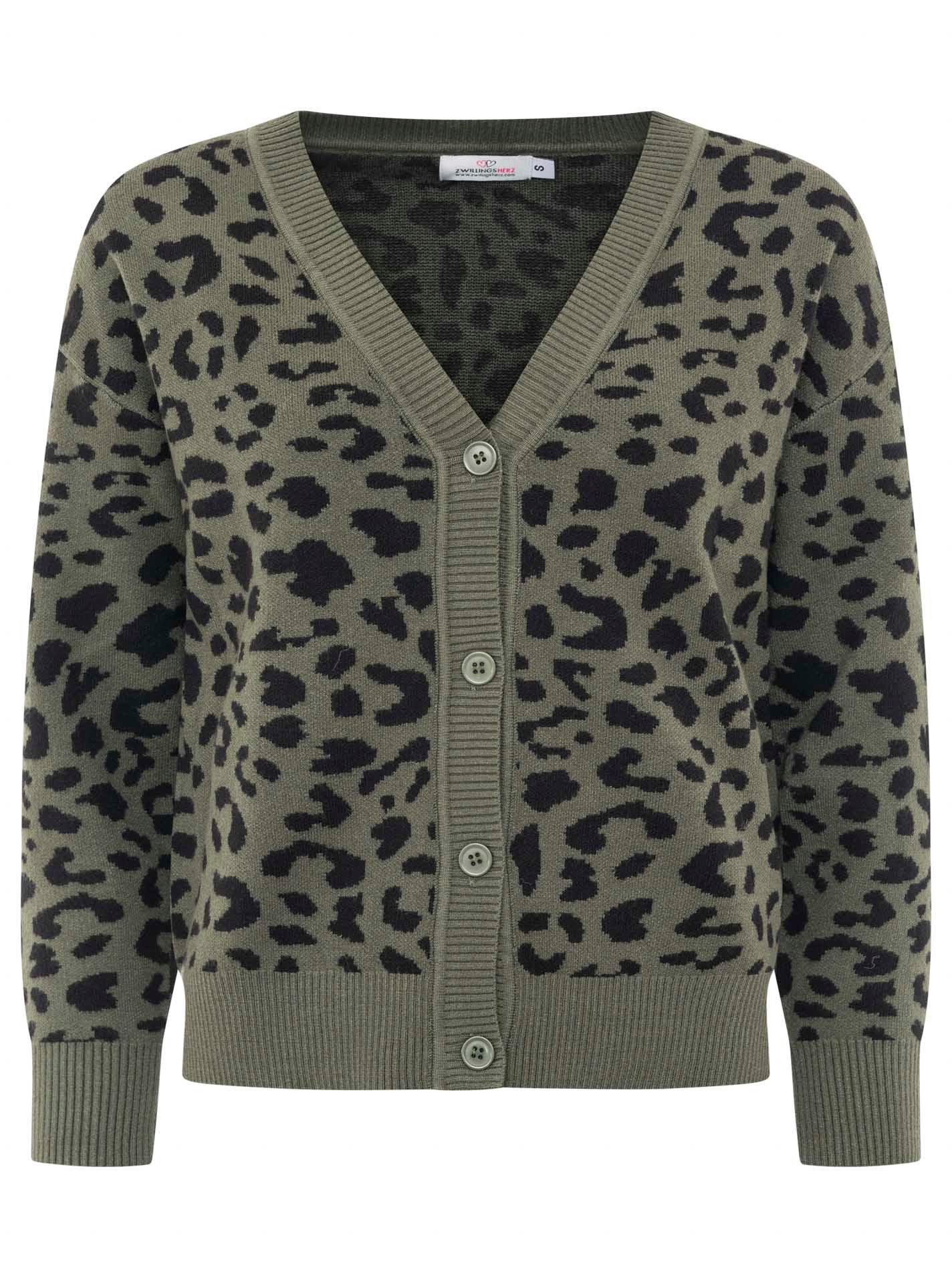 Zwillingsherz Strickpullover "Classic Leo" Animal-Muster günstig online kaufen