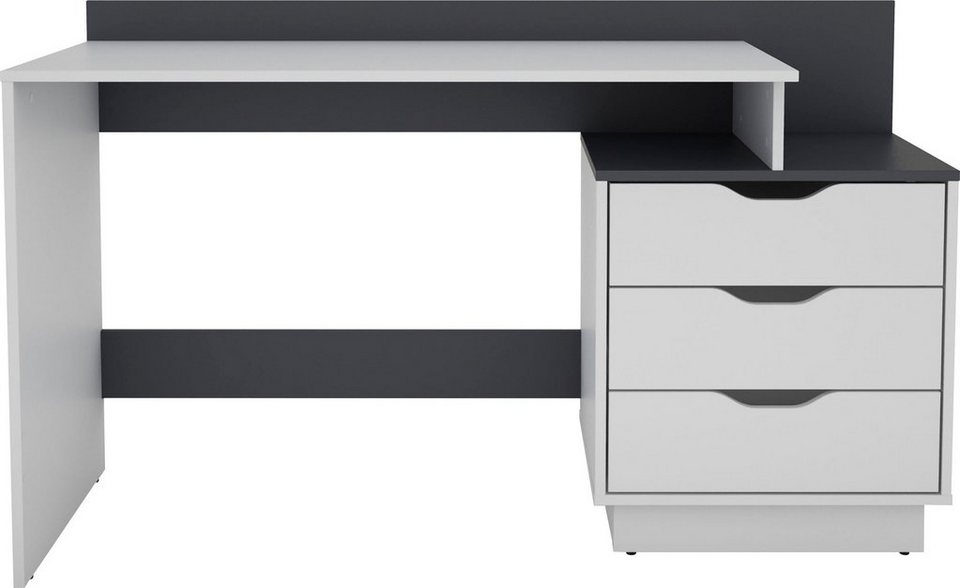 byLIVING links Schreibtisch viel 138cm, rechts Bern, moderner montierbar oder Stauraum, mit Breite Computertisch,