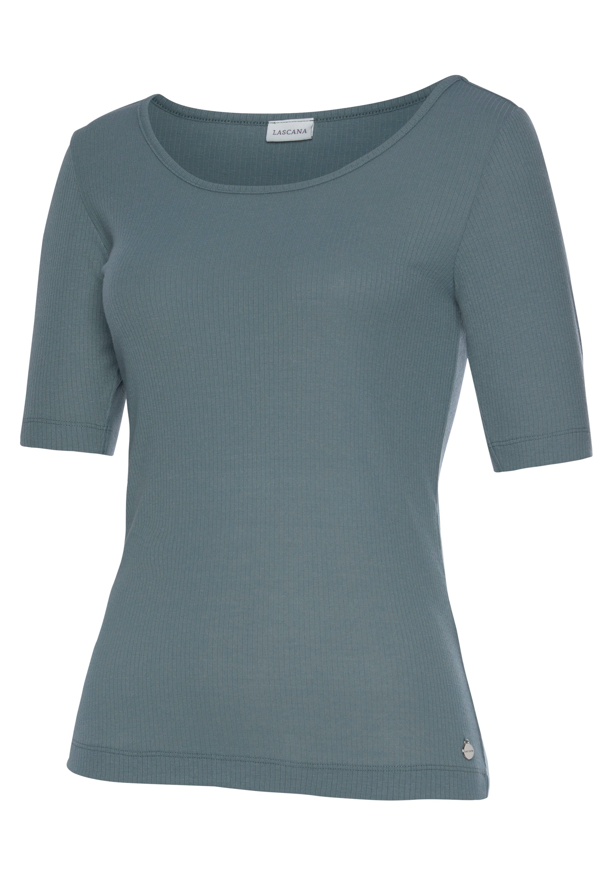 LASCANA Pyjamaoberteil aus Rippstrick