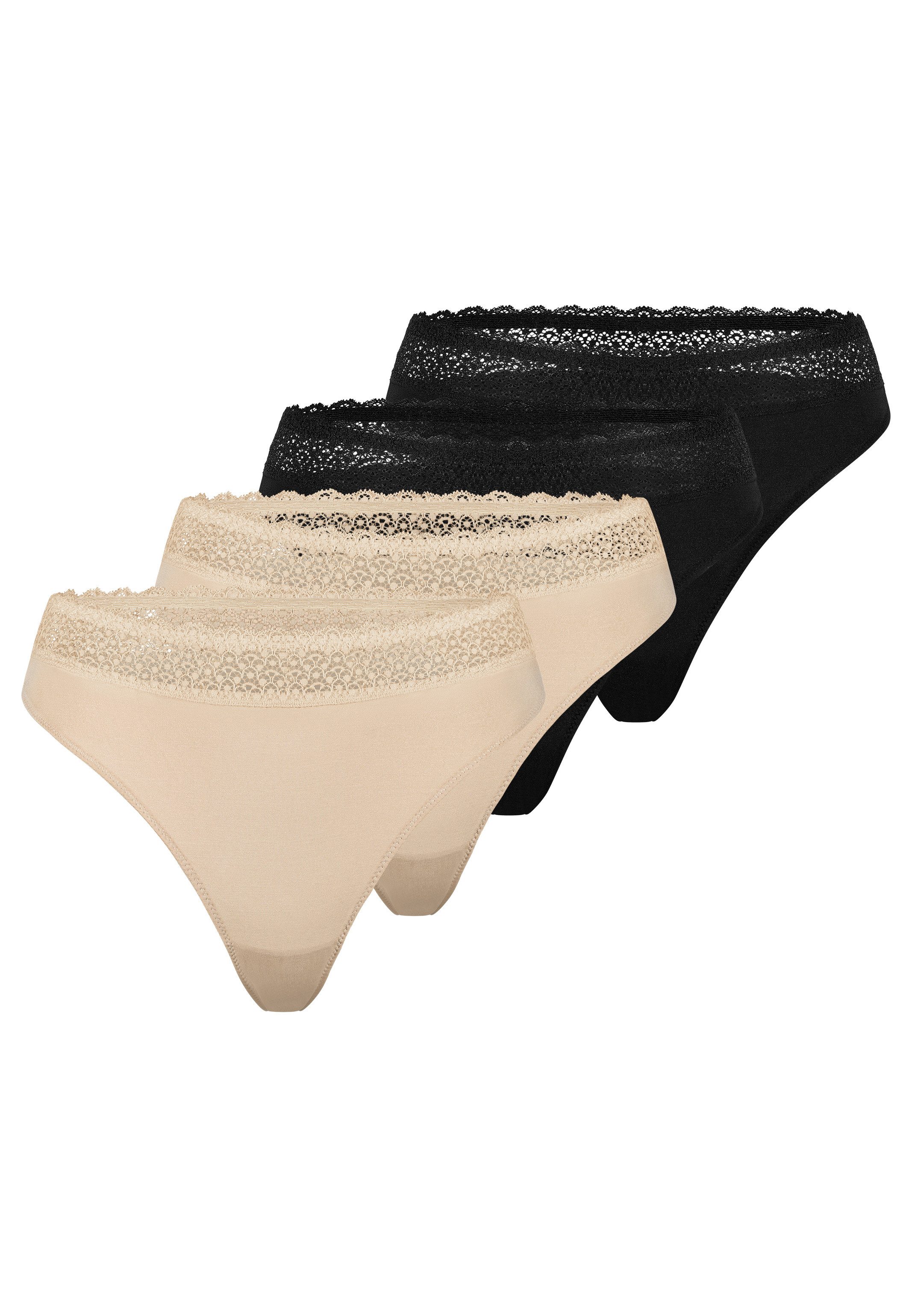 Schwarz / beige