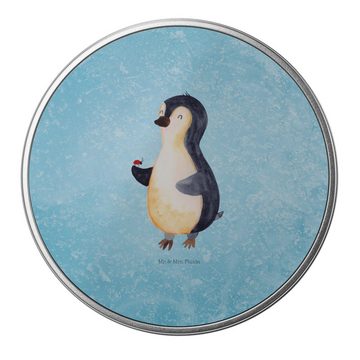 Mr. & Mrs. Panda Aufbewahrungsdose Pinguin Marienkäfer - Eisblau - Geschenk, Keksdose, Freude, Dose, Vor (1 St), Besonders glänzend