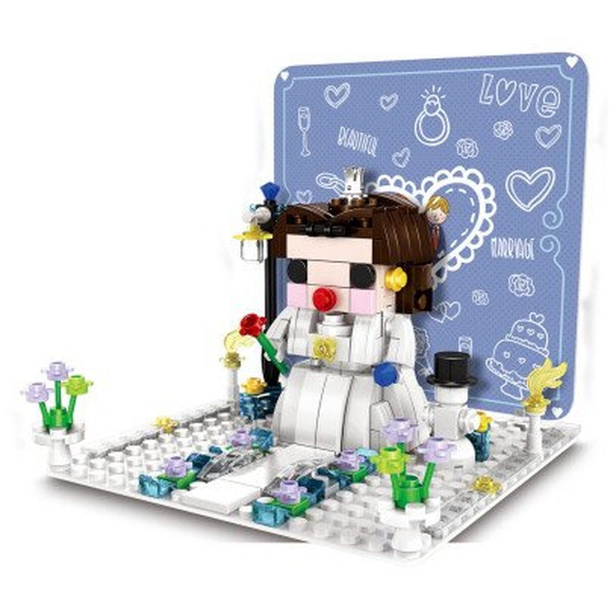 Wisam Wange 2102 Designer Greeting Card "Hochzeit" Braut Spielbausteine