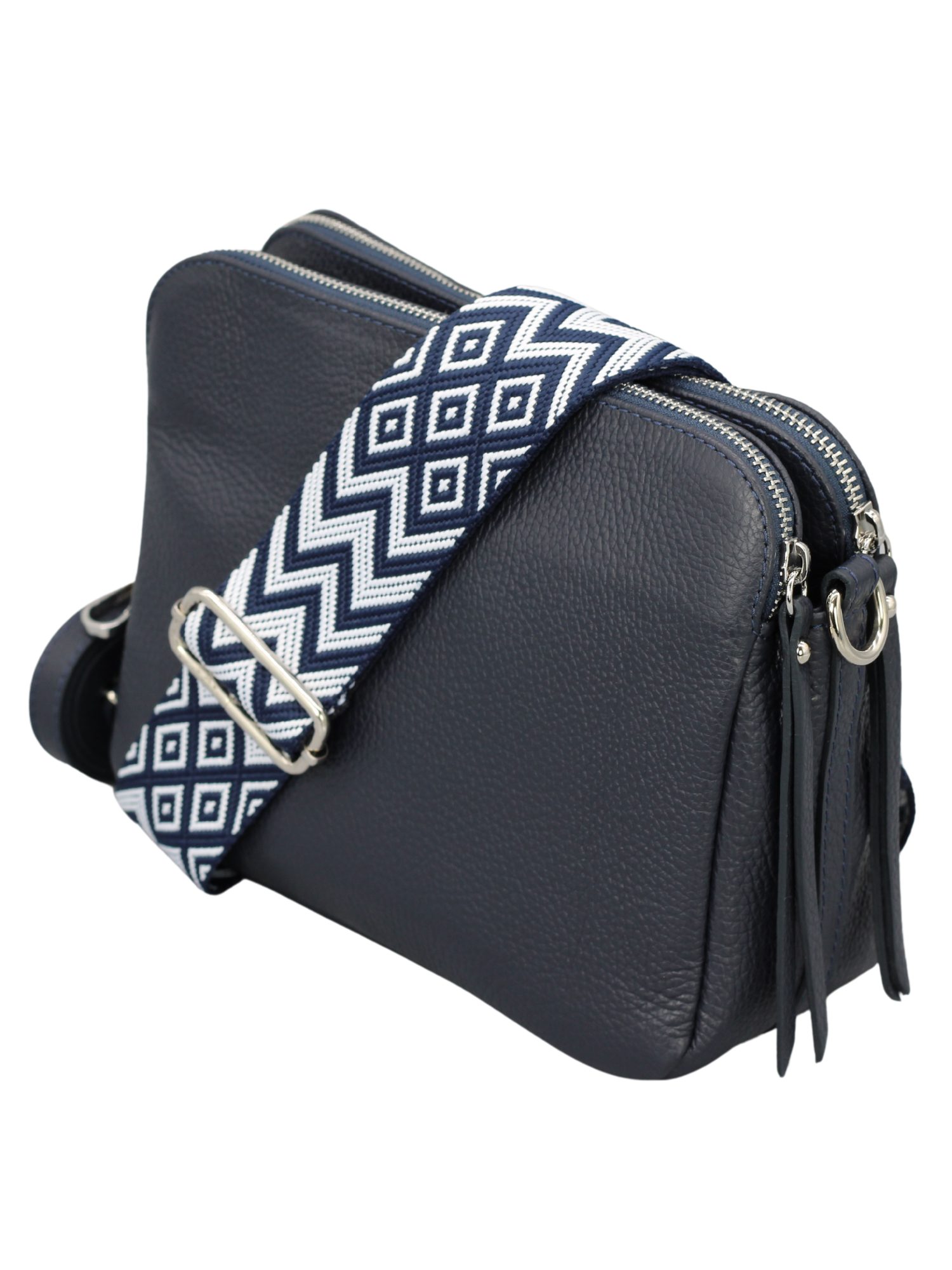 Adel Bags Schultertasche MARA Umhängetasche für Damen, Schultertasche aus Echtleder, hergestellt in Italien, mit 2 Riemen