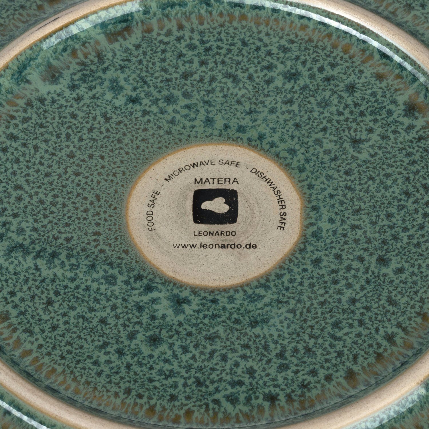 Keramik, Dessertteller 23 Matera, (6 cm Ø St), LEONARDO grün