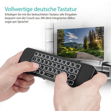 Orbsmart AM-1 Pro Wireless-Tastatur (kabellose Airmouse mit deutscher Tastatur & Infrarot Anlern-Funktion)