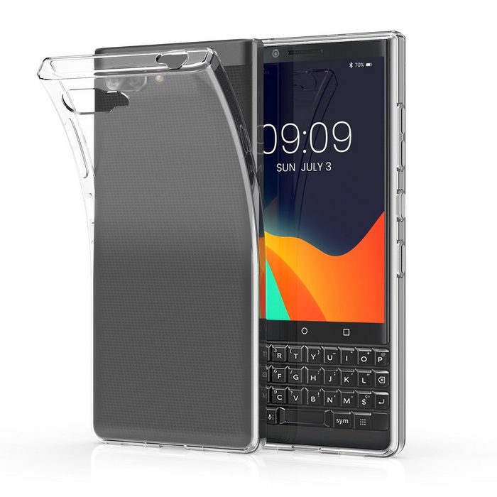 kwmobile Handyhülle Hülle für Blackberry KEYtwo (Key2) Silikon Handyhülle transparent - Handy Case gummiert
