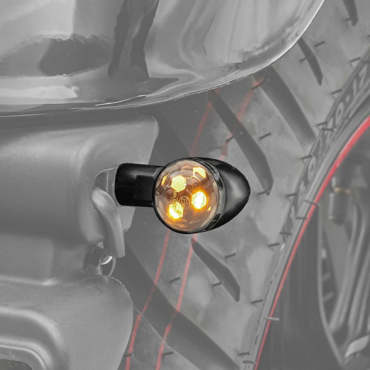 Lumitecs Blinker LED Blinker Motorrad # BL3 für Chopper mit E-Prüfzeichen getönt