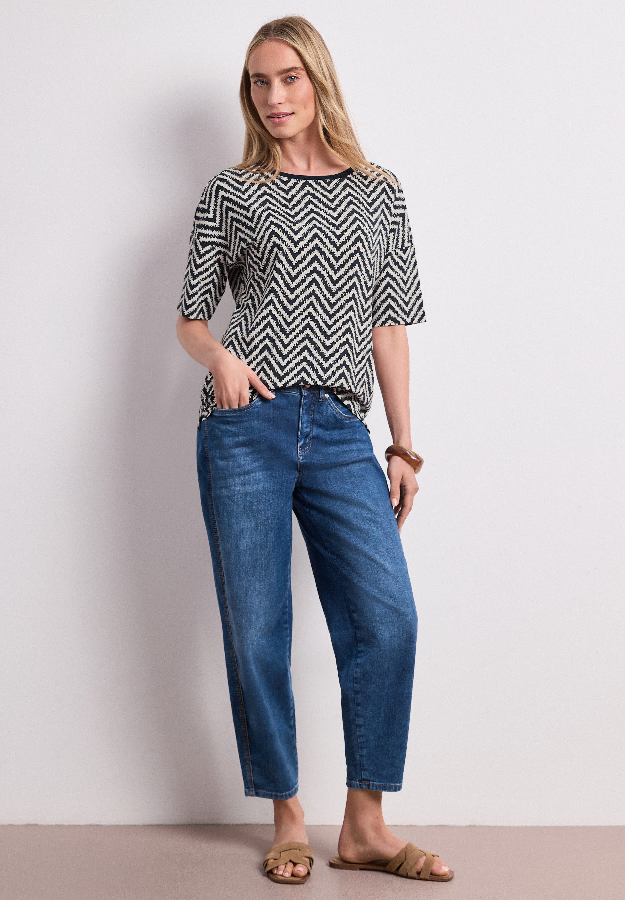 STREET ONE Shirttop Sommershirt mit Allover-Print – Bild 3 von 5
