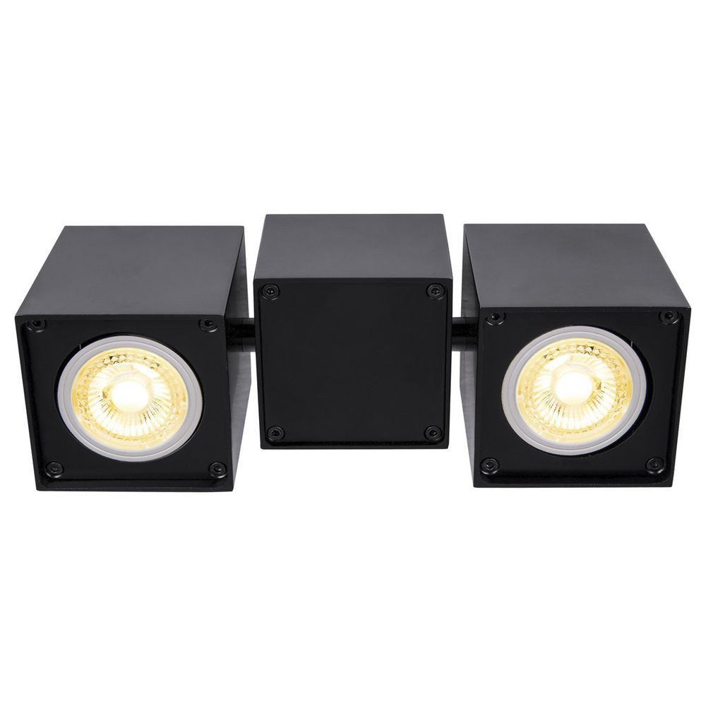 SLV Deckenstrahler Wandleuchte Altra Dice in Schwarz GU10 2-flammig