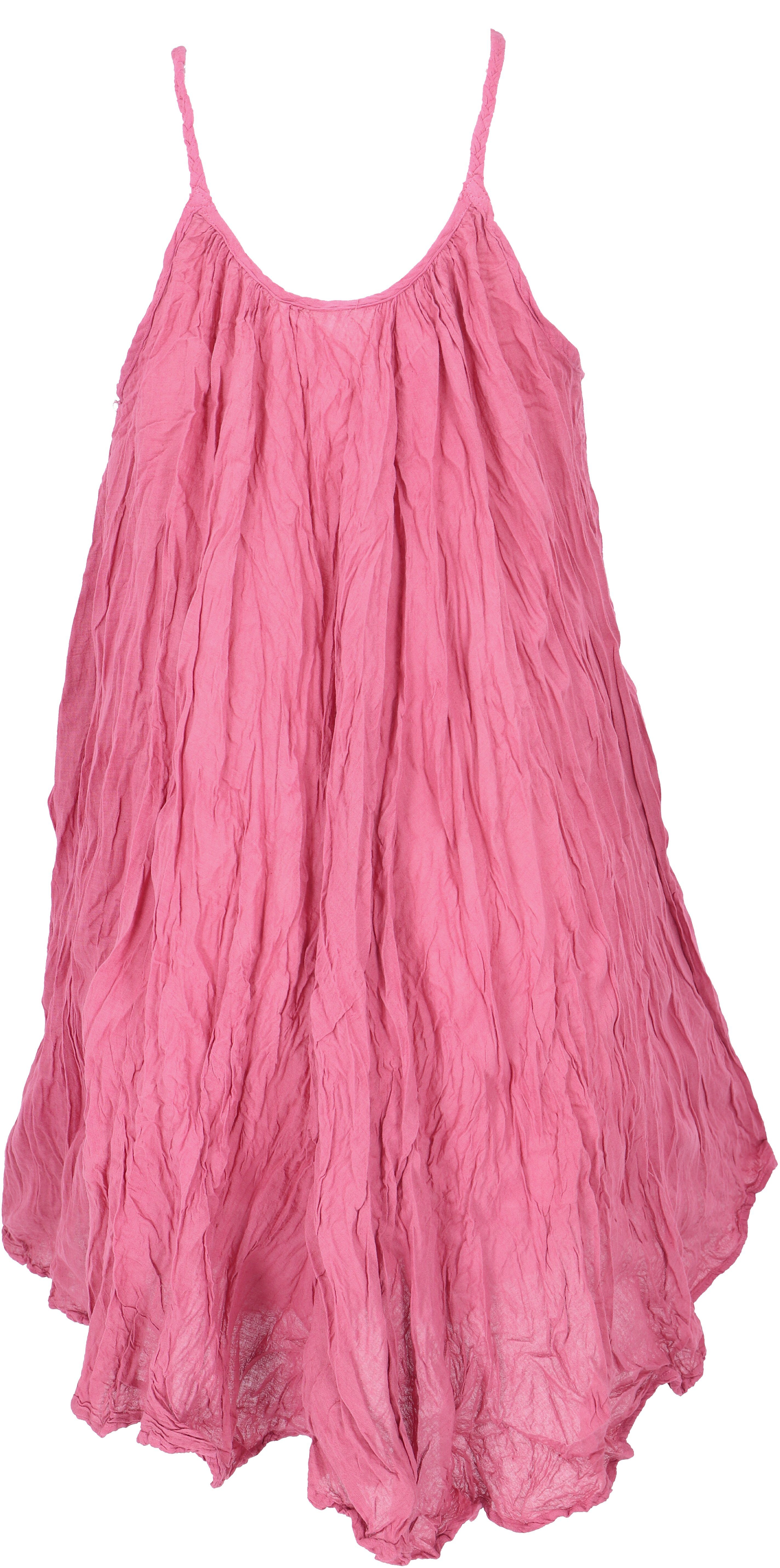 Krinkelkleid, pink alternative Guru-Shop Midikleid Minikleid, Boho Sommerkleid,.. Bekleidung