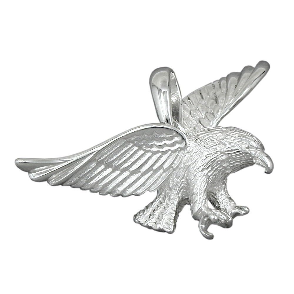 Schmuck Krone Kettenanhänger Anhänger Adler 40mm breit, 925 Silber, Silber günstig online kaufen