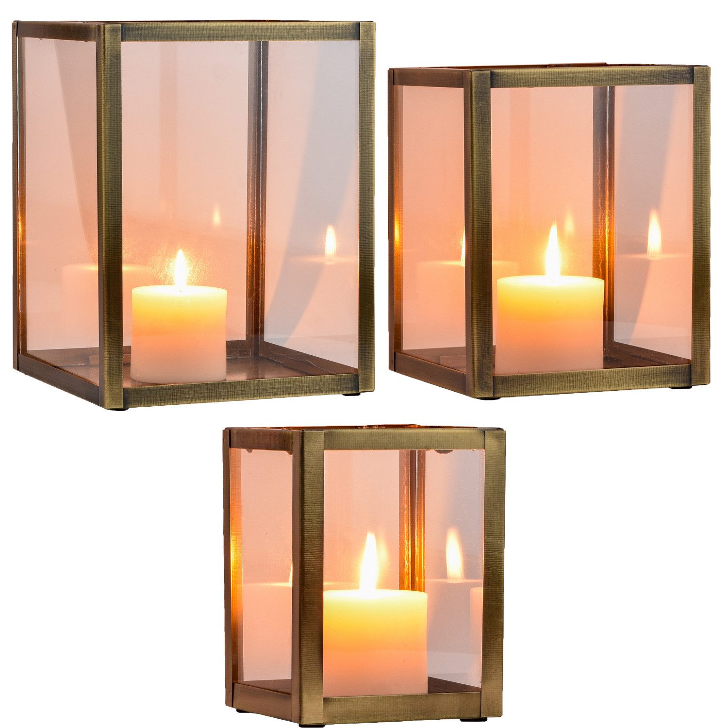 Teelichthalter Aesthetic Deco 3er Set Windlichter Teelichthalter Souma