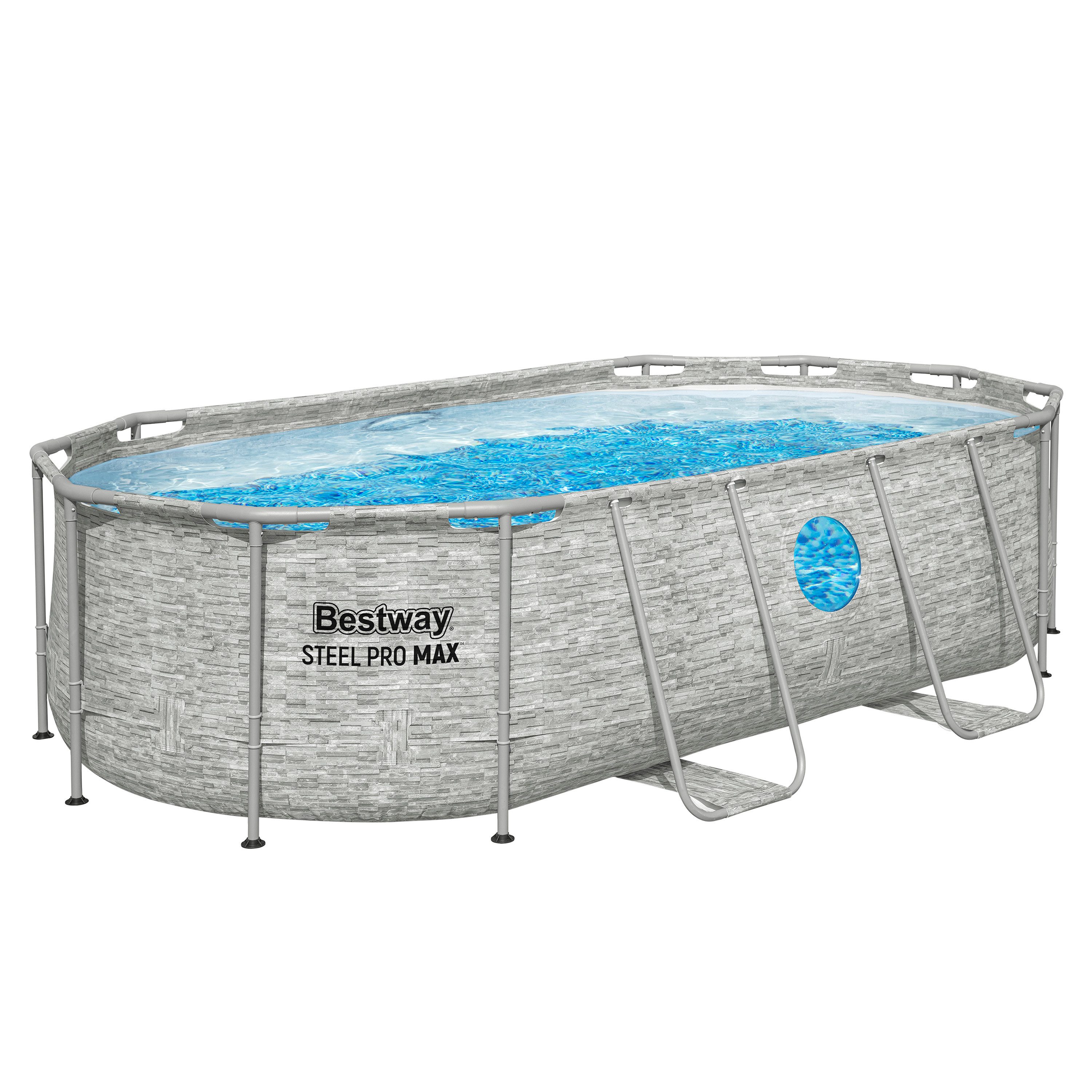 Bestway Framepool Steel Pro MAX™ Splashview™ (Packung, ohne Zubehör), 427 x 250 x 100 cm