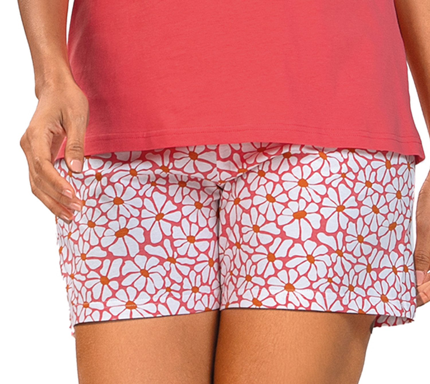 comtessa Shorty Summer Whisper (Set, 2 tlg., 2-teilig) Damen Pyjama 2-teilig kurze Hose Baumwolle große Größen