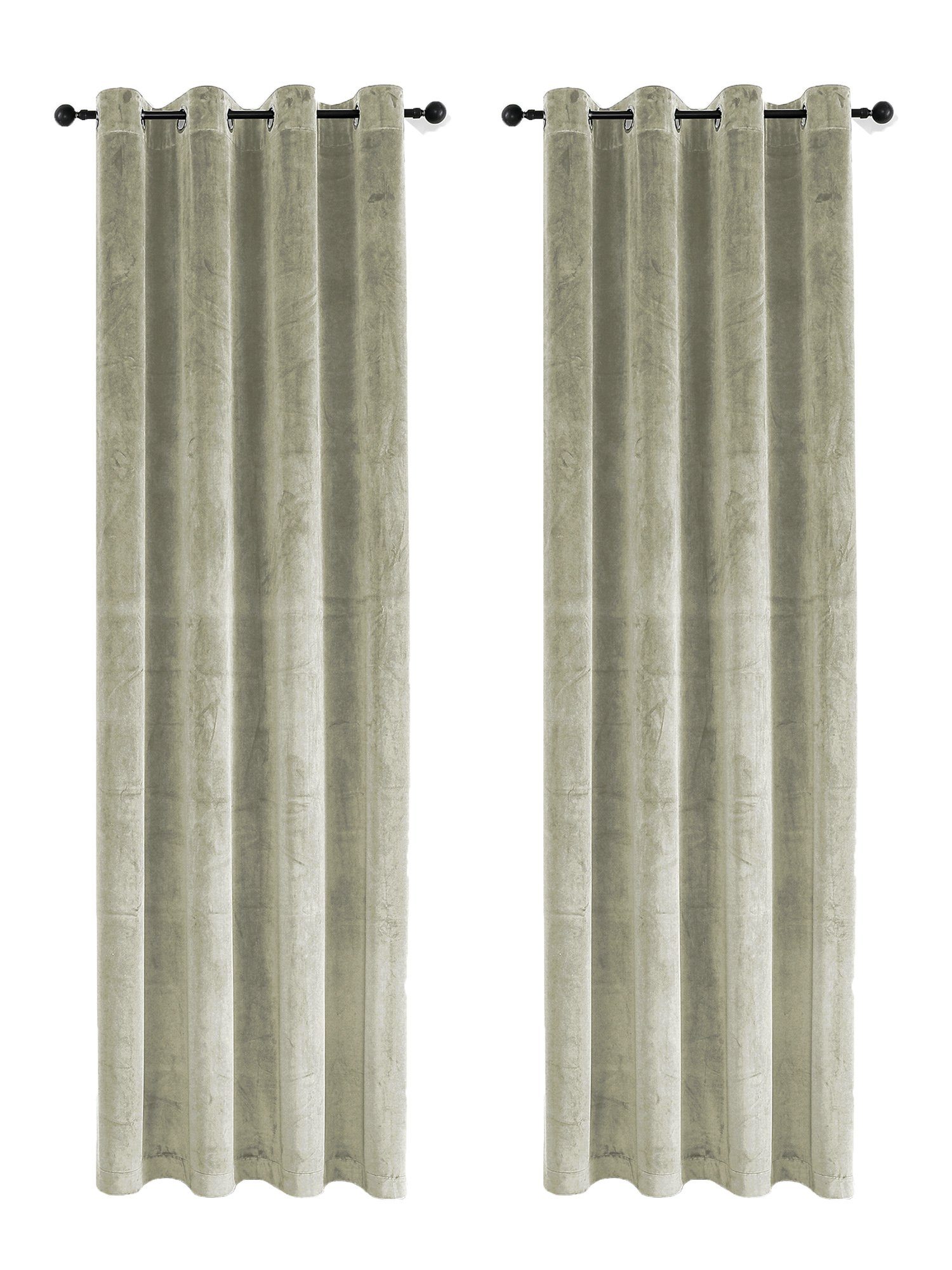 Haus und Deko Gardine Vorhang 2er Set Ösen Verdunkelung 140x245 cm Samt weich blickdicht (2 St), Ösen, Polyester