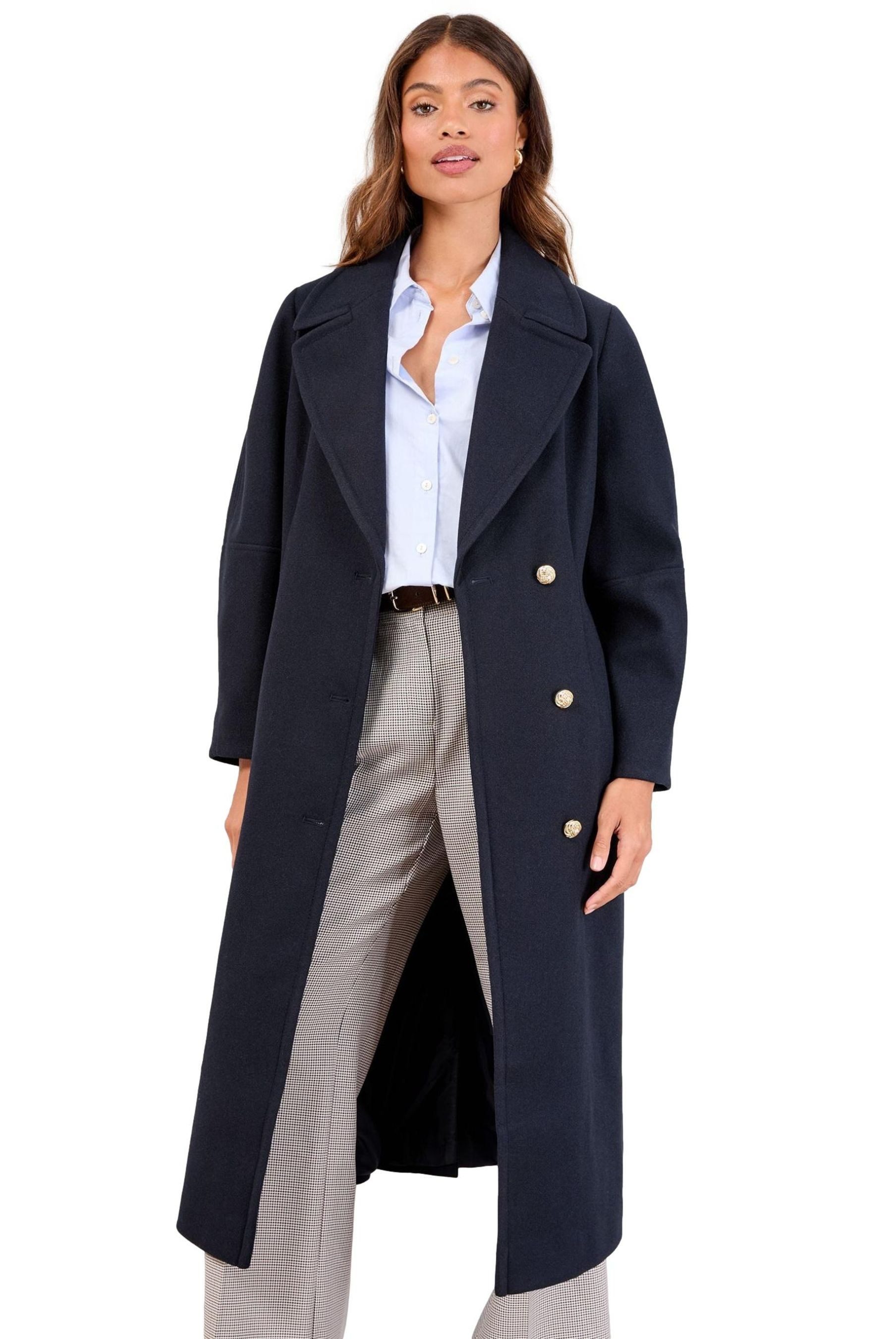 LIPSY Langmantel Lipsy Einreihiger, langer Mantel, Regular (1-tlg)