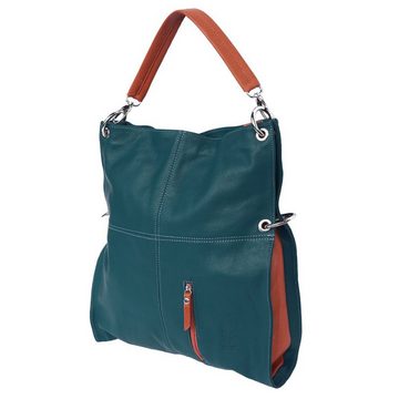 FLORENCE Beuteltasche OTF102X Florence Damen Beuteltasche (Schultertasche), Damen Leder Schulter- Beuteltasche, schwarz ca. 37cm