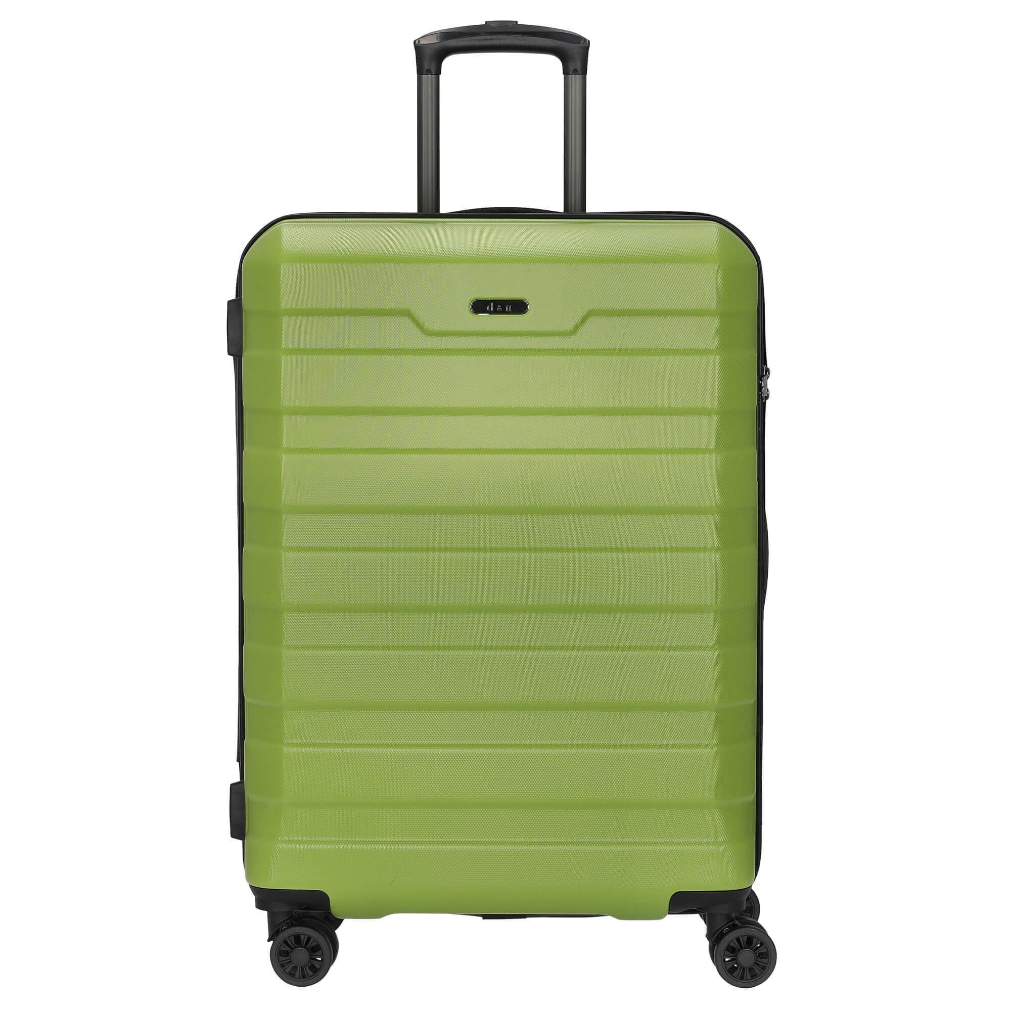 D&N Trolley Travel Line 2400 - 4-Rollen-Trolley M 68 cm, 4 Rollen limette | Koffer