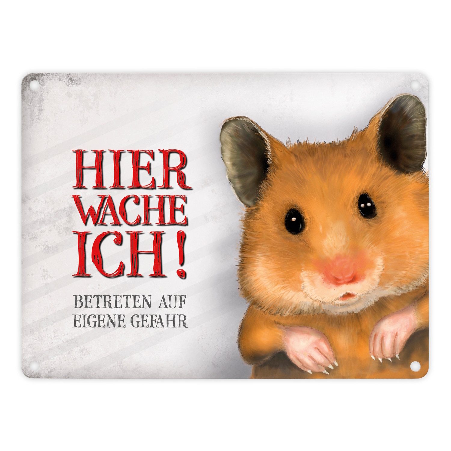 speecheese Metallschild Metallschild mit Hamster Motiv und Spruch: Betreten günstig online kaufen