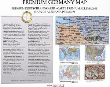 Close Up Spiel, Deutschlandkarte Puzzle 1000 Teile, 48 x 68cm